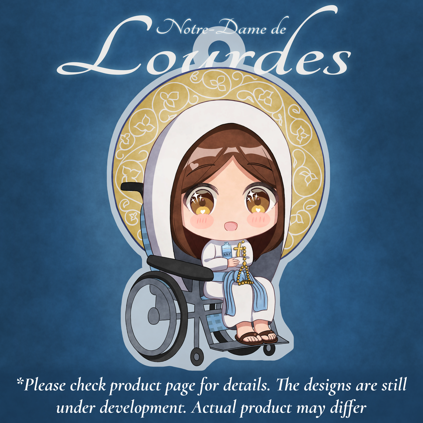 Our Lady of Lourdes Chibi Key Chain